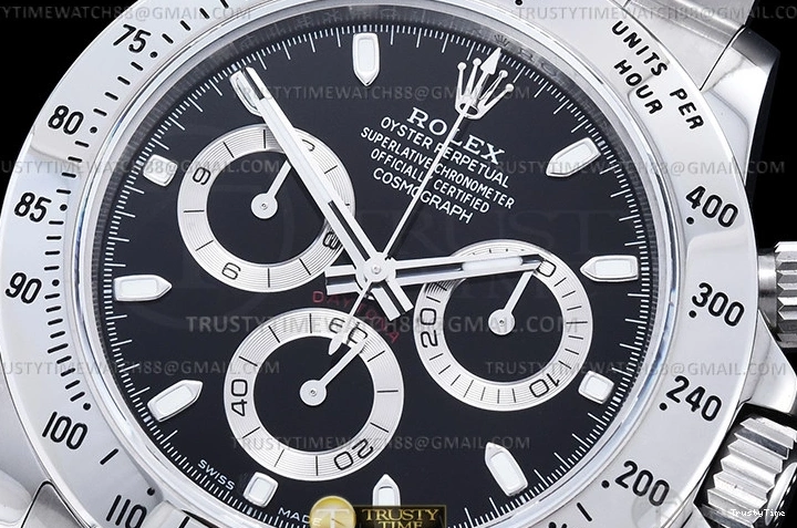 0113 Compact ROLDYT0441B – Daytona 116520 904L SS SS Blk Stk QF SH 955